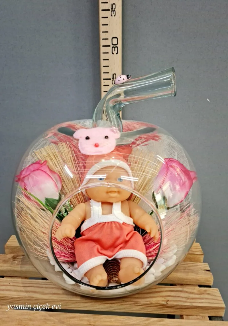 KIZ DOĞUM ÇİÇEĞİ CAM YAPAY 5